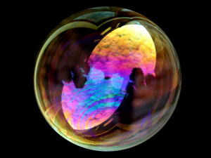 soap bubble to bubble yourself to isolate yourself from any emotion