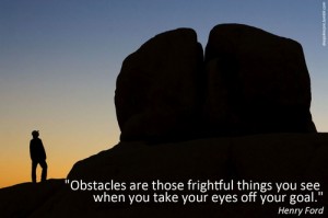 an obstacle seen is your opportunity to have a breakthrough over yourself