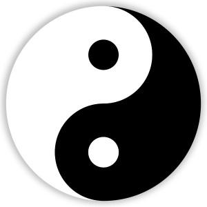 yin and yang, heaven and hell within us, growth and staying the same battle it out