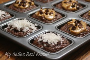 Brownie cups with coconut and chocolate chips 12-2-2011 9-04-27 PM