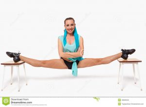 girl-sits-pose-twine-two-stools-white-46509550