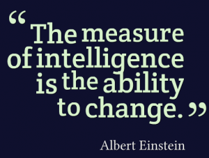 the measure of intelligence is the ability to change