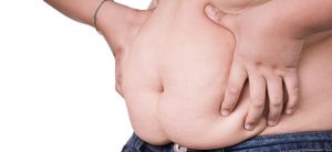 Picture of a overweight teenager, side view