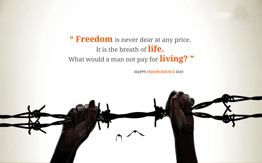 Independence makes you free from or for something…