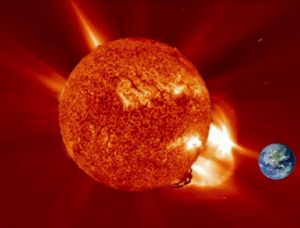 solar storm effecting the earth