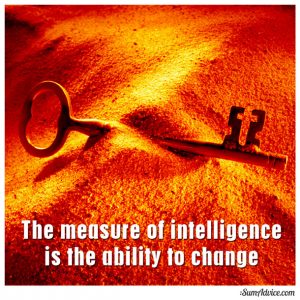 The measure of intelligence is the ability to change. ~Einstein