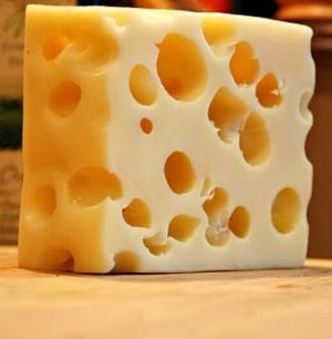 swiss cheese with holes