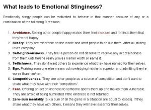 emotional stinginess