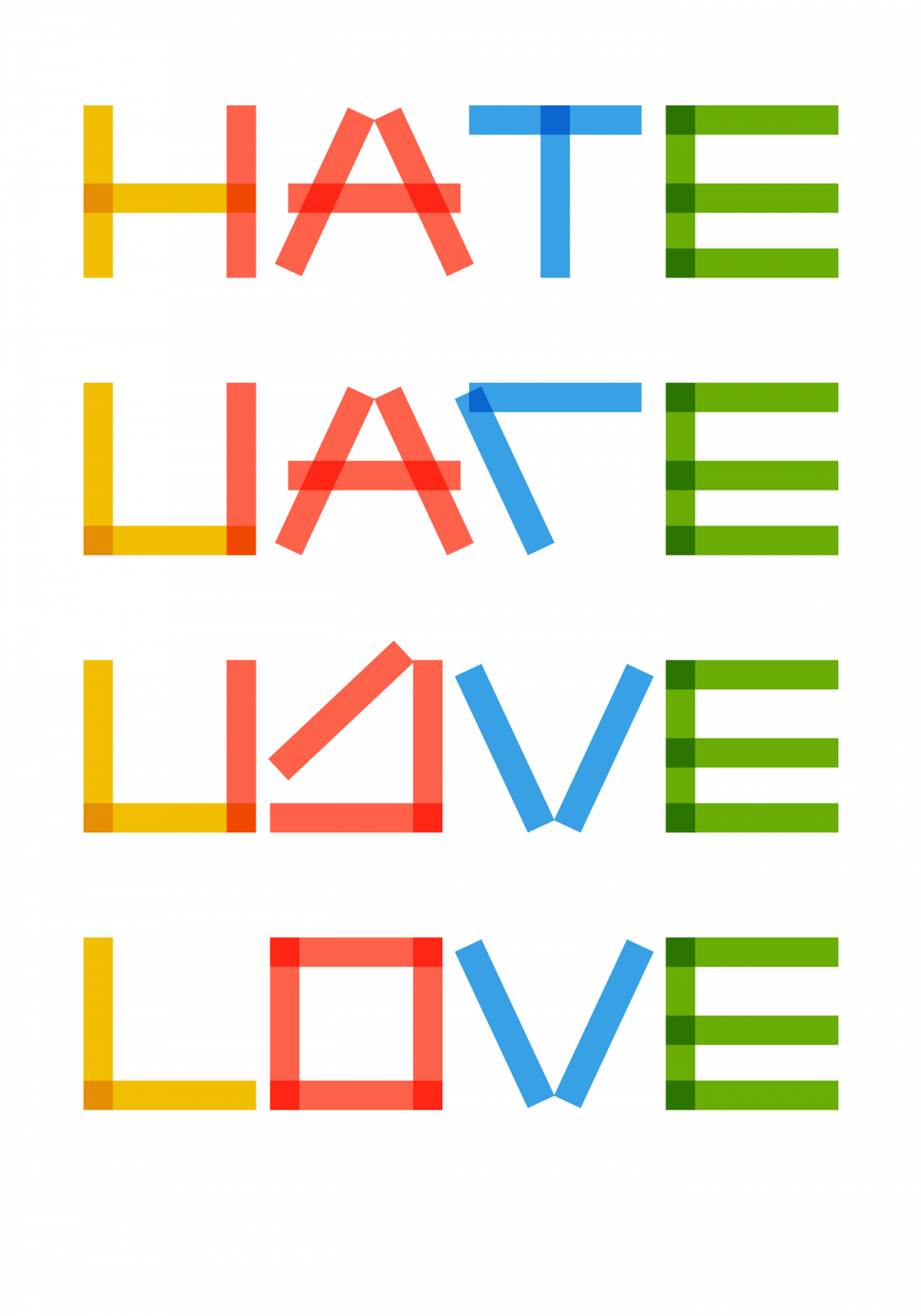 Going from hate and disgust to feeling good about yourself. From hate to love