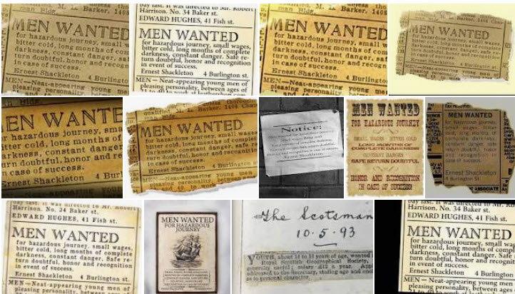 Why Shackleton’s famous ad was a lie