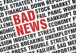 18463447-Typographical-print-of-Bad-News-with-angled-uppercase-text-expressing-failure-crisis-panic-fear-of-t-Stock-Photo