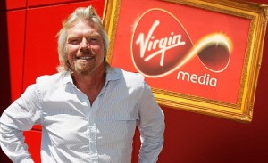 Sir Richard Branson poses during the official launch of the Virg