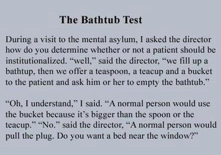 the bathtub test