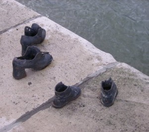 Jews executed by the Nazis on the Danube Shore in Budapest