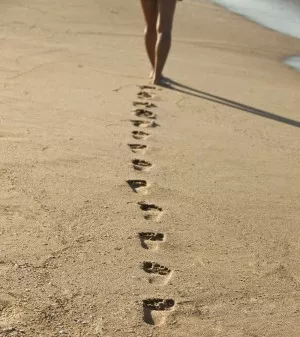 footprint in the sand