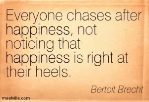 chasing happiness vs noticing happiness